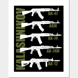 Generation of the Kalashnikov Assault Rifle (white version) Posters and Art